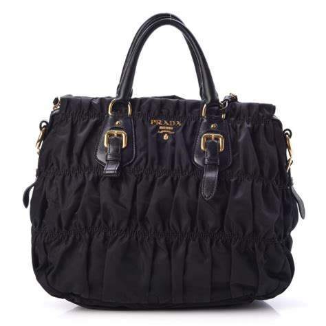 prada gaufre tessuto|PRADA Tessuto Nylon Gaufre Small Tote Black .